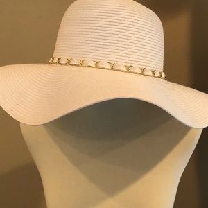 Charming Charlie’s big white hat